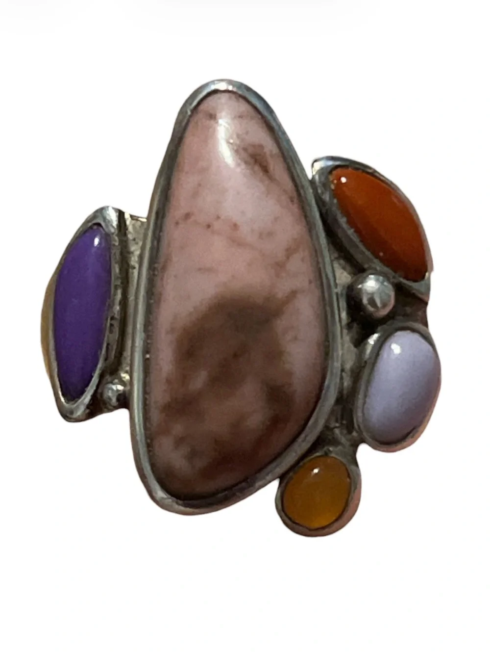 Whitney Kelly 925 Sterling Silver Multi Gemstone Statement Ring